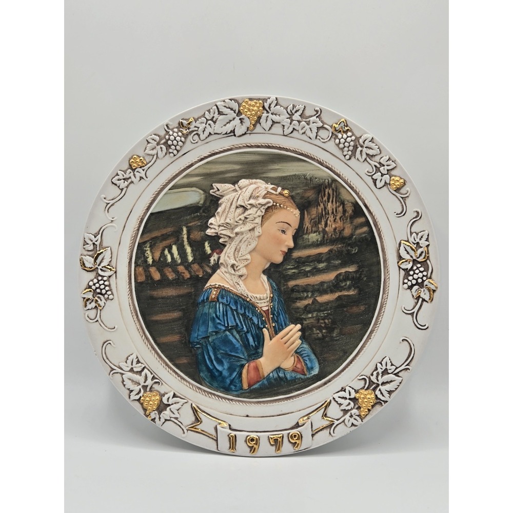 Roman Ceramica Excelsis Madonna Wall Plate‎ 9.25" Romania Religious 1979